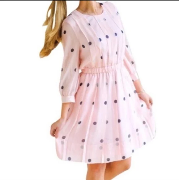 Kate Spade Polka Dotted Mini Dress 100% Silk Size 0 - Picture 3 of 6